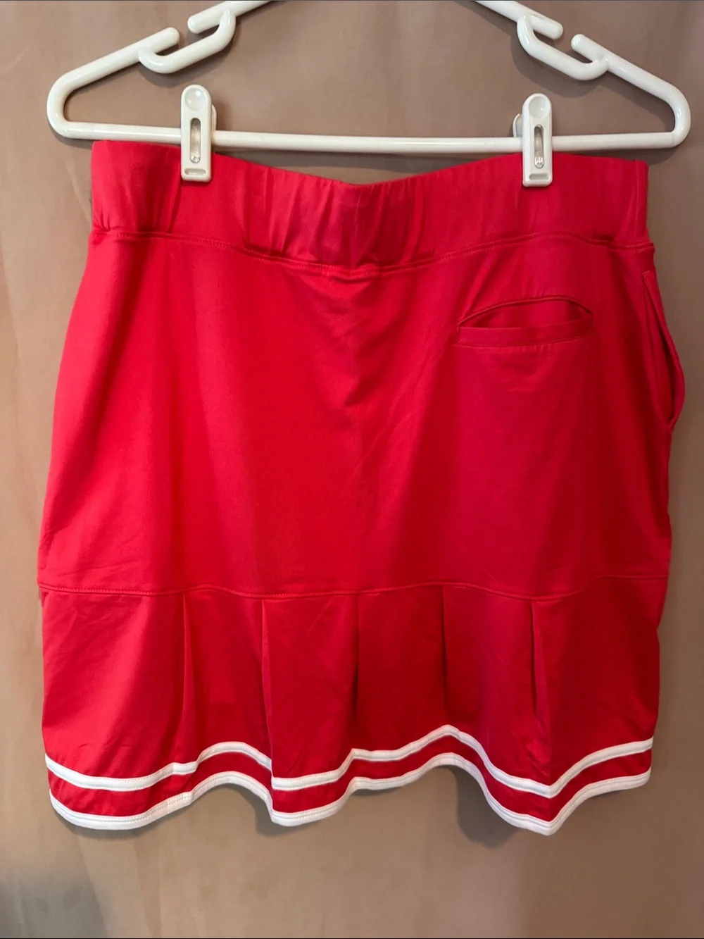 Sport Haley Red Skater Skirt with White Trim - Picture 4 of 7